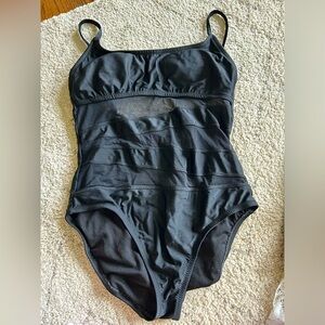 Sheer swimsuit! Black. Once worn.